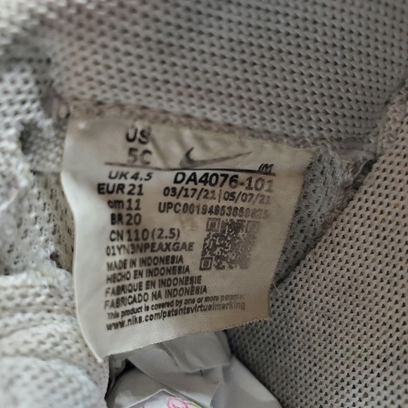 Nike Shoes Toddler 5c Blazer Low 77 Kids White Gray Black Strap DA4076-101 - Picture 2 of 10